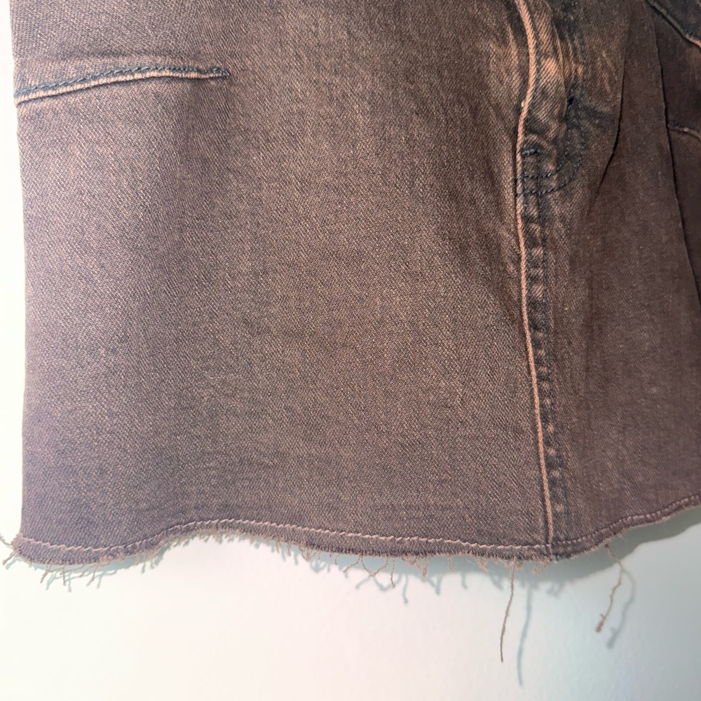 Wild Fable Brown Denim Crop Top Blouse Women’s Size XXS NWT - Picture 3 of 6
